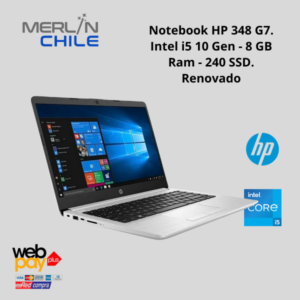 Notebook HP 348 G7 | Intel Core i5 10ma Gen | 8GB Ram | 240GB SSD